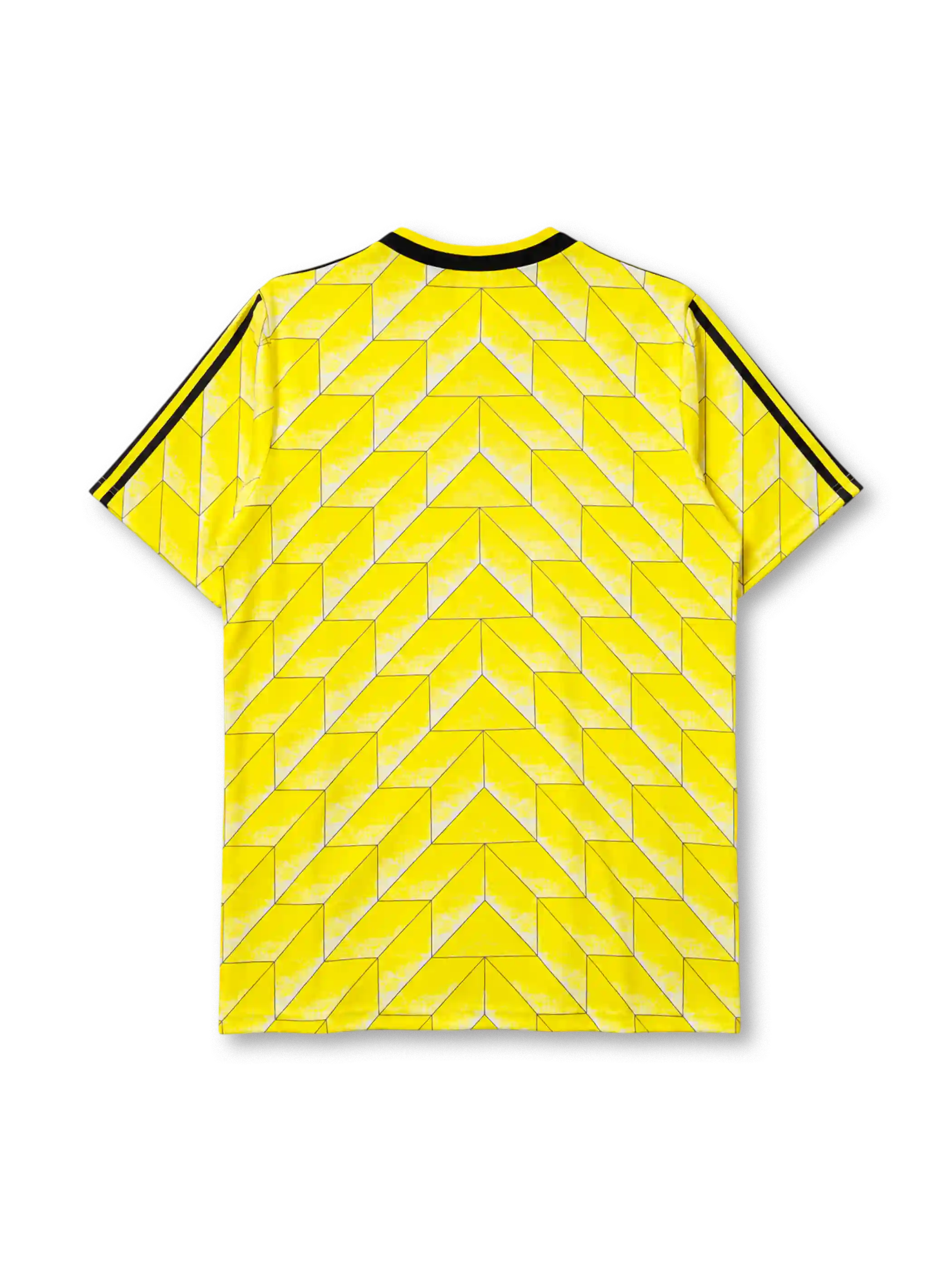 Borussia Dortmund 1988 home jersey with geometric chevron pattern
