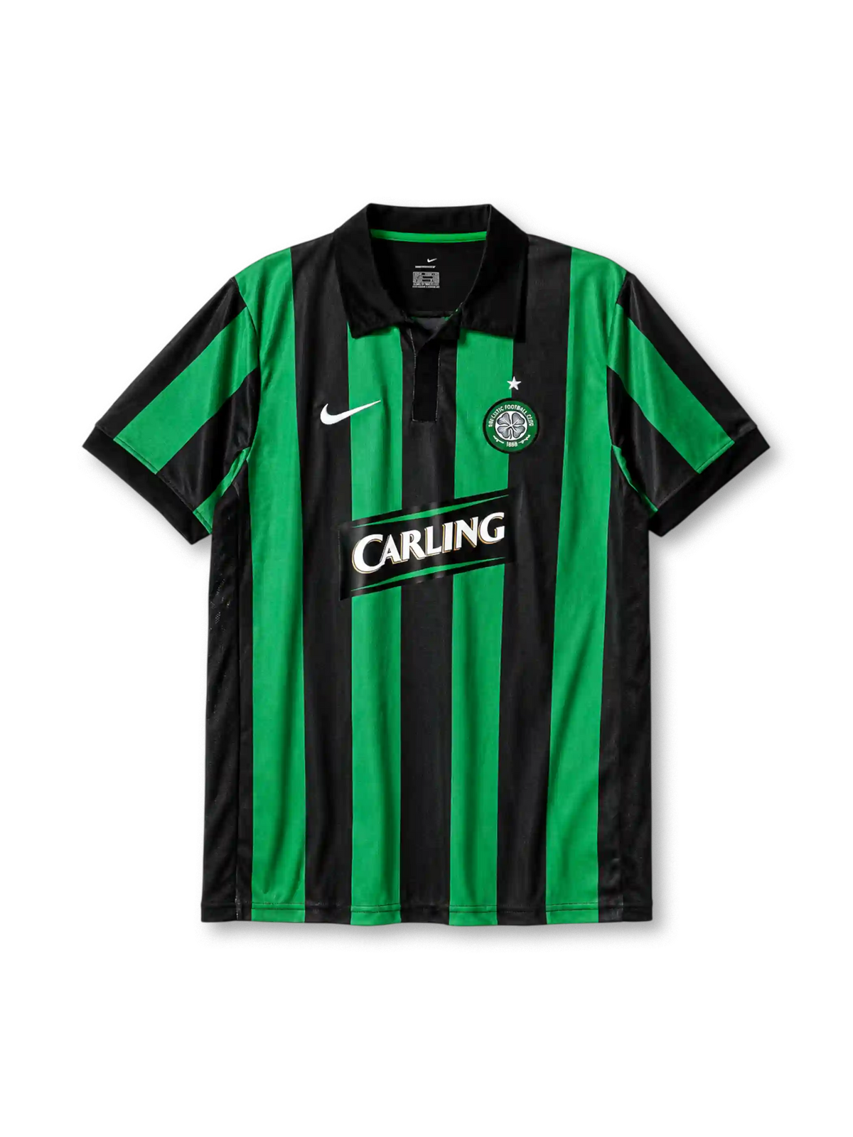 Celtic 2006-07 away jersey in green and black stripes