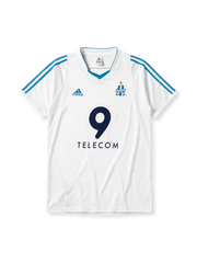 Olympique Marseille 2002-03 home jersey in white with blue stripes