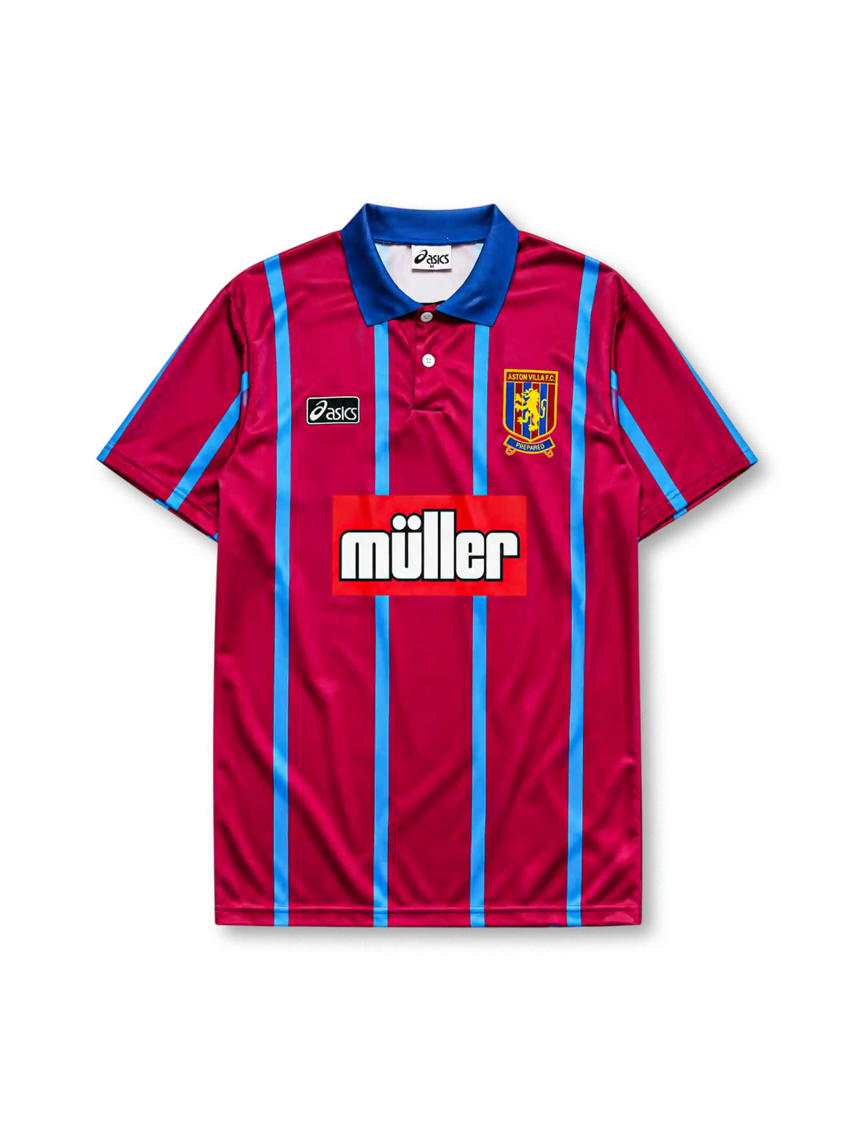 Aston Villa 1993-95 home jersey in claret with blue pinstripes