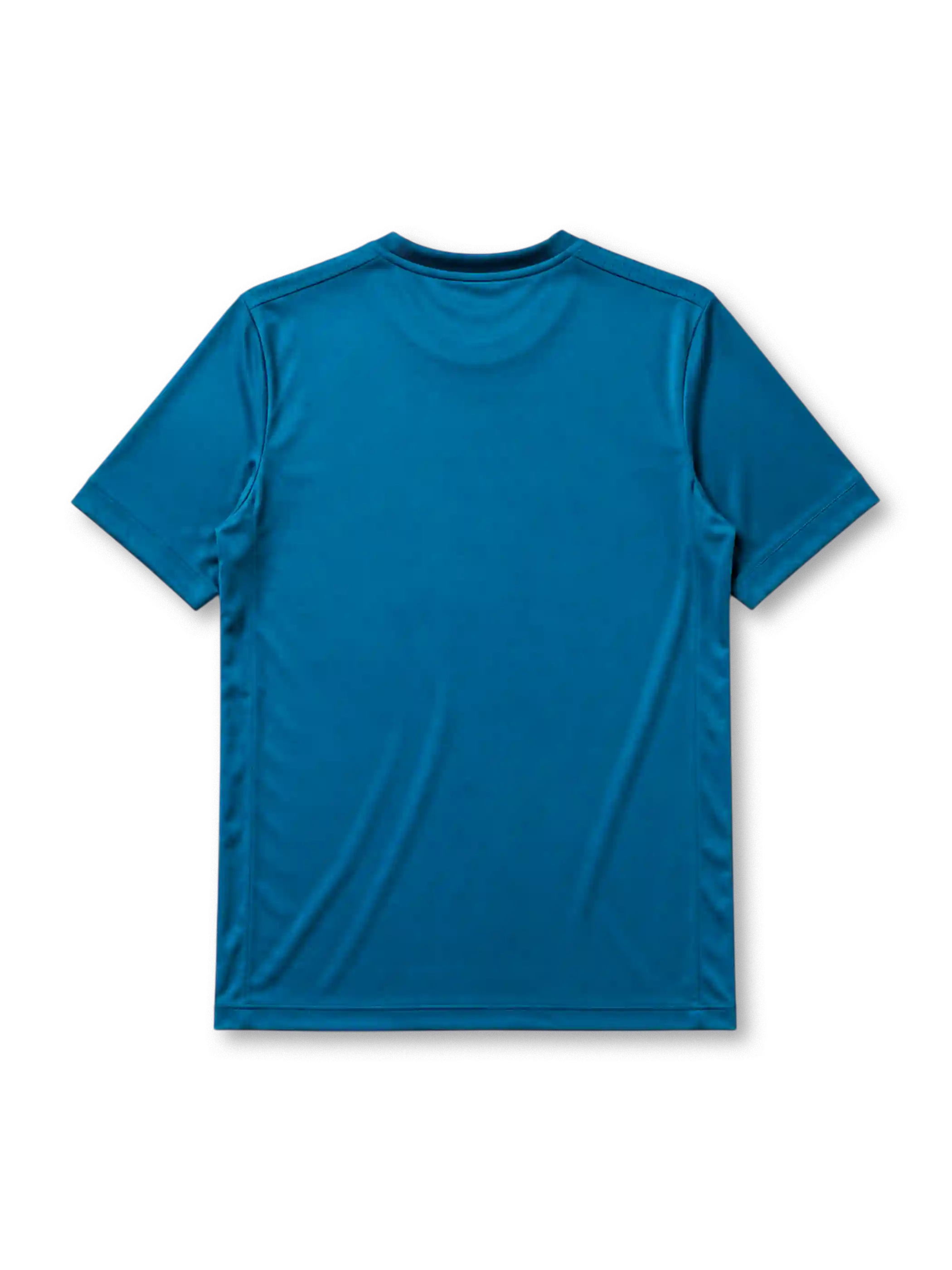 Real Madrid 2017-18 third jersey, front view, teal body with pixelated navy gradient pattern, adidas three-stripe shoulder detailing, crew neck collar, adidas logo, club crest, Fly Emirates sponsor logo, Climacool label