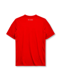 Real Madrid 2011-12 third jersey, front view, red body, white adidas three-stripe shoulder detailing, crew neck collar, adidas logo, club crest, bwin sponsor logo, Climacool label