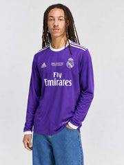 Real Madrid 2016-17 Champions League Final Away Long Sleeve Jersey