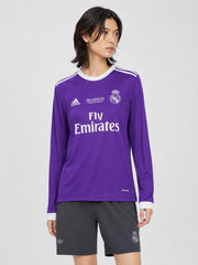 Real Madrid 2016-17 Champions League Final Away Long Sleeve Jersey