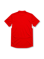 Liverpool 2004-05 Champions League final home jersey, front view, red body with white underarm panels, funnel collar, Reebok logo, Istanbul 2005 commemorative text, club crest, Carlsberg sponsor logo