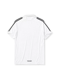 Real Madrid 2005-06 home jersey, front view, white body with black adidas three-stripe shoulder detailing, point collar, adidas logo, club crest, Siemens sponsor logo