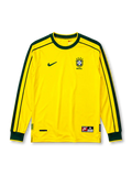 Brazil 1998 yellow home long-sleeve retro football jersey by Nike
