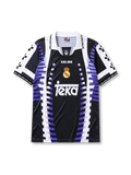 Real Madrid 1997-98 black third retro football jersey with Teka sponsor
