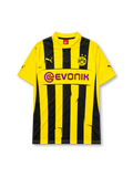 Borussia Dortmund 2012-13 yellow black home retro football jersey with Evonik sponsor
