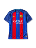 Barcelona 2016-17 blue red home retro football jersey with Qatar Airways sponsor