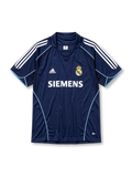 Real Madrid 2005-06 navy away retro football jersey with Siemens sponsor