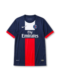 Paris Saint-Germain 2013-14 navy home retro football jersey with Fly Emirates sponsor