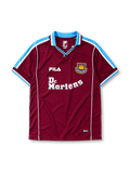 West Ham United 1999-01 claret home retro football jersey with Dr Martens sponsor
