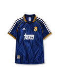 Real Madrid 1998-00 royal blue third retro football jersey with Teka sponsor