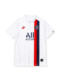 Paris Saint-Germain 2019-20 white away retro football jersey with ALL Accor sponsor