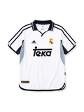 Real Madrid 2000-01 white home retro football jersey with Teka sponsor