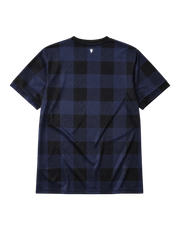 Manchester United 2013-14 navy check away retro football jersey with Aon sponsor