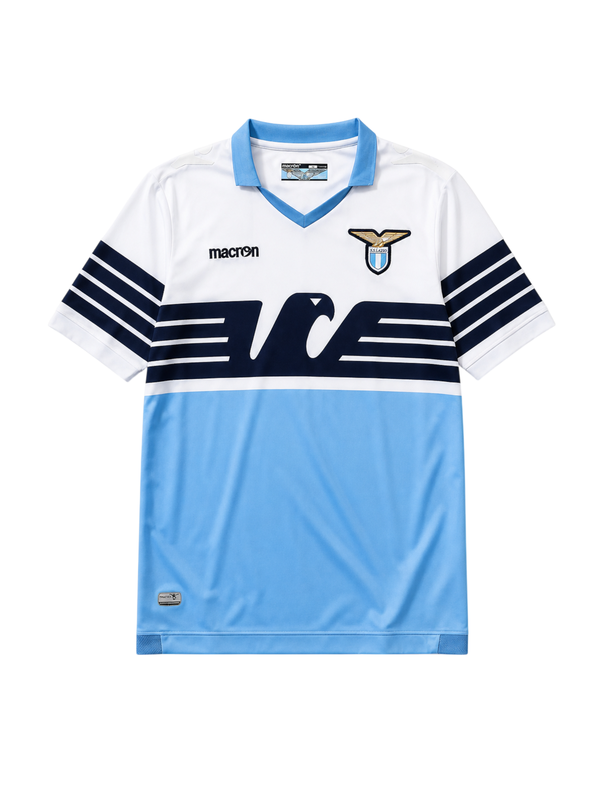 SS Lazio 2014-15 white sky blue home retro football jersey