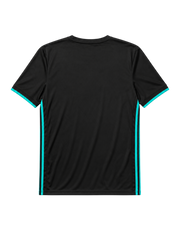 Real Madrid 2017-18 black away retro football jersey with Fly Emirates sponsor