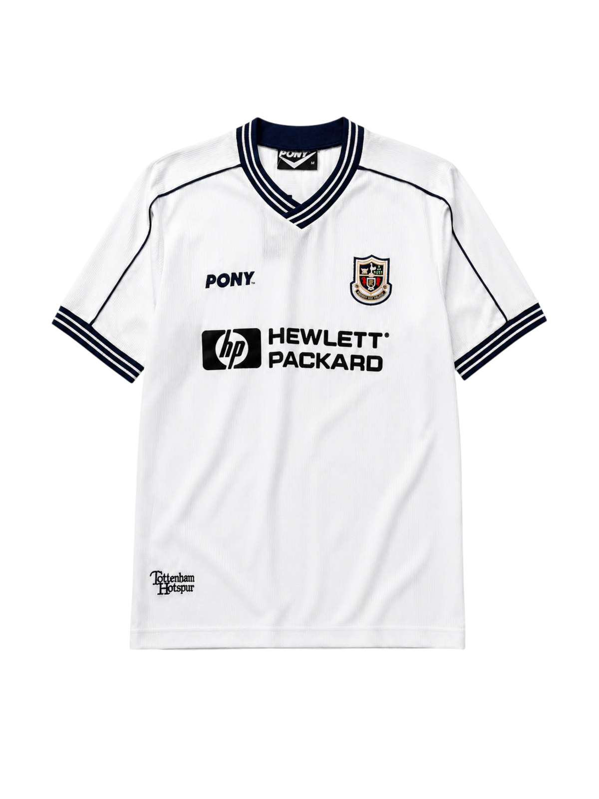 Tottenham Hotspur 1997-99 white home retro football jersey with Hewlett Packard sponsor