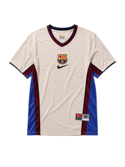 Barcelona 1998-99 cream away retro football jersey Nike