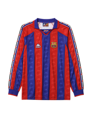 Barcelona 1995-97 blue red home long-sleeve retro football jersey Kappa