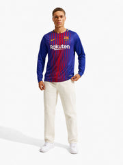 Barcelona 2017-18 Home Long-Sleeve Jersey