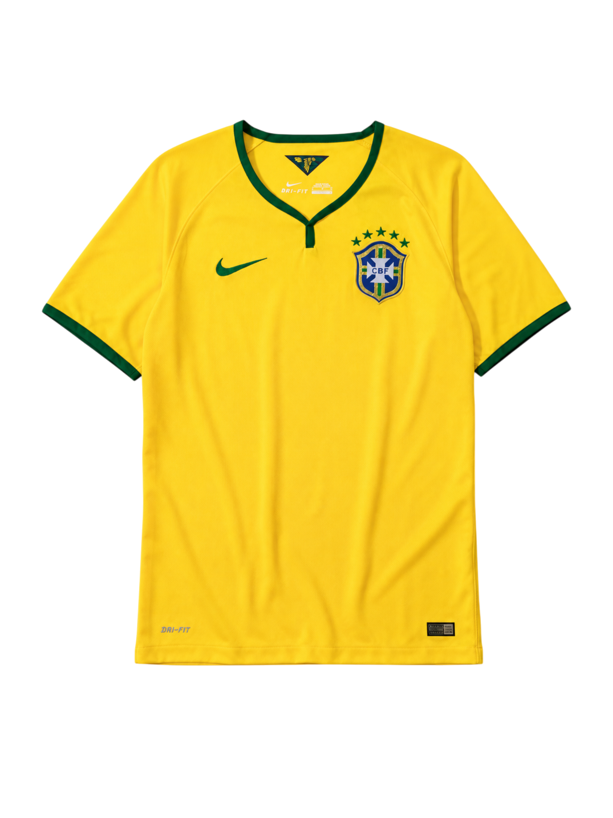 Brazil 2014 yellow home retro football jersey World Cup Nike