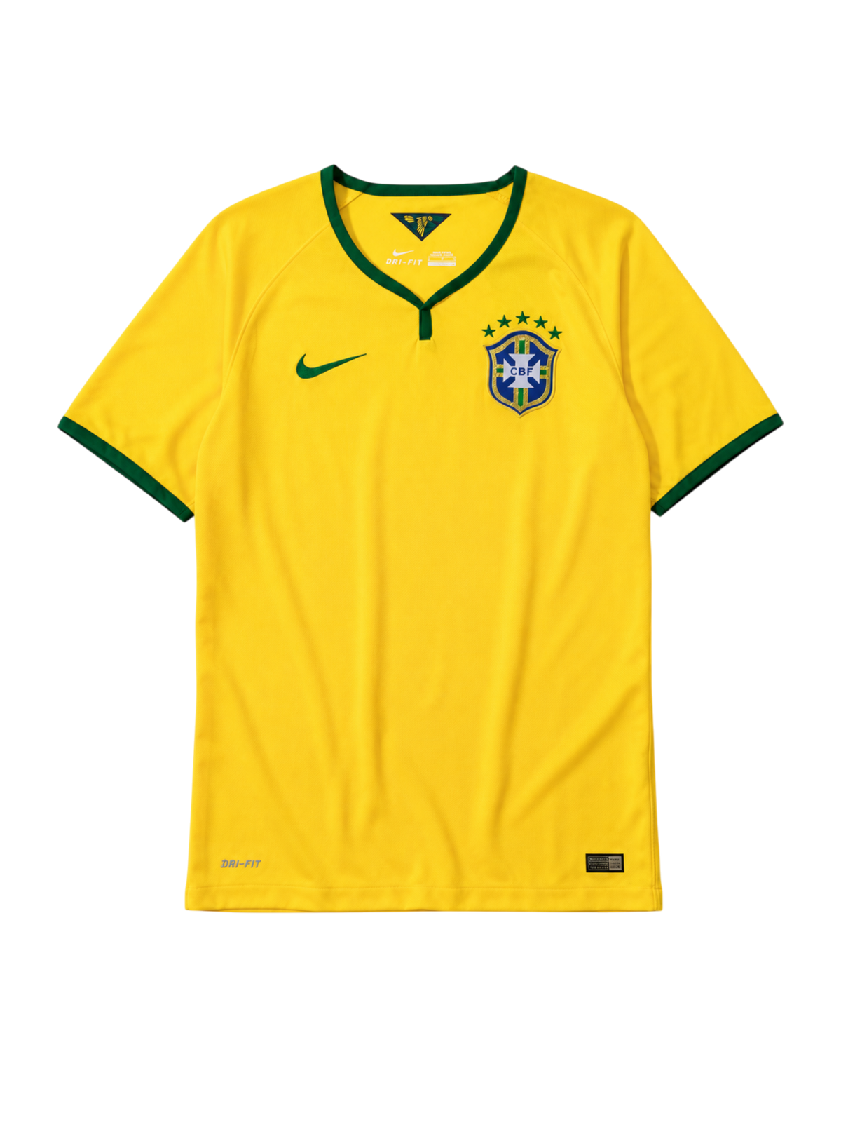 Brazil 2014 yellow home retro football jersey World Cup Nike