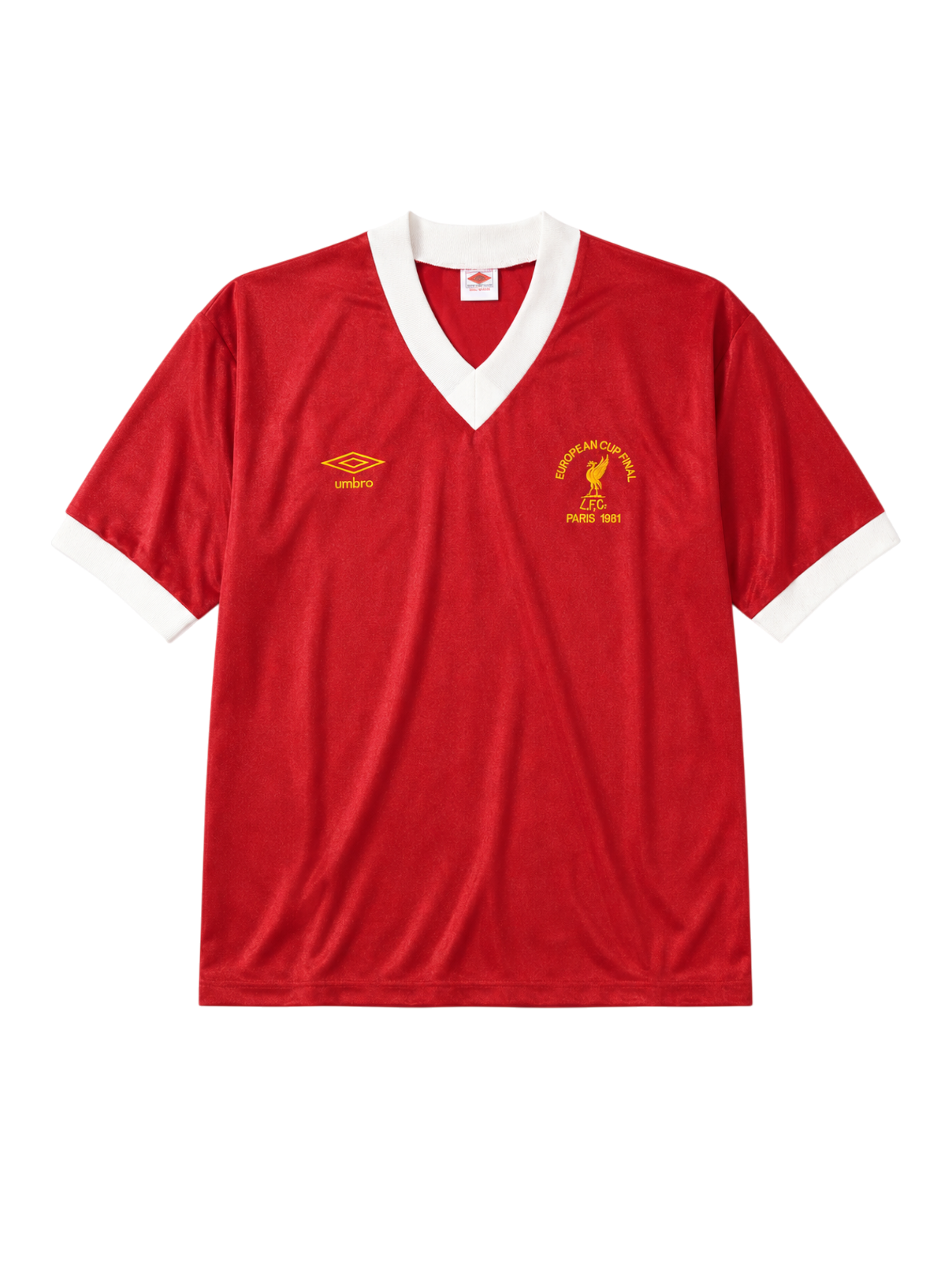 Liverpool 1980/81 home football jersey by Umbro with European Cup Final Paris 1981 embroidered crest
