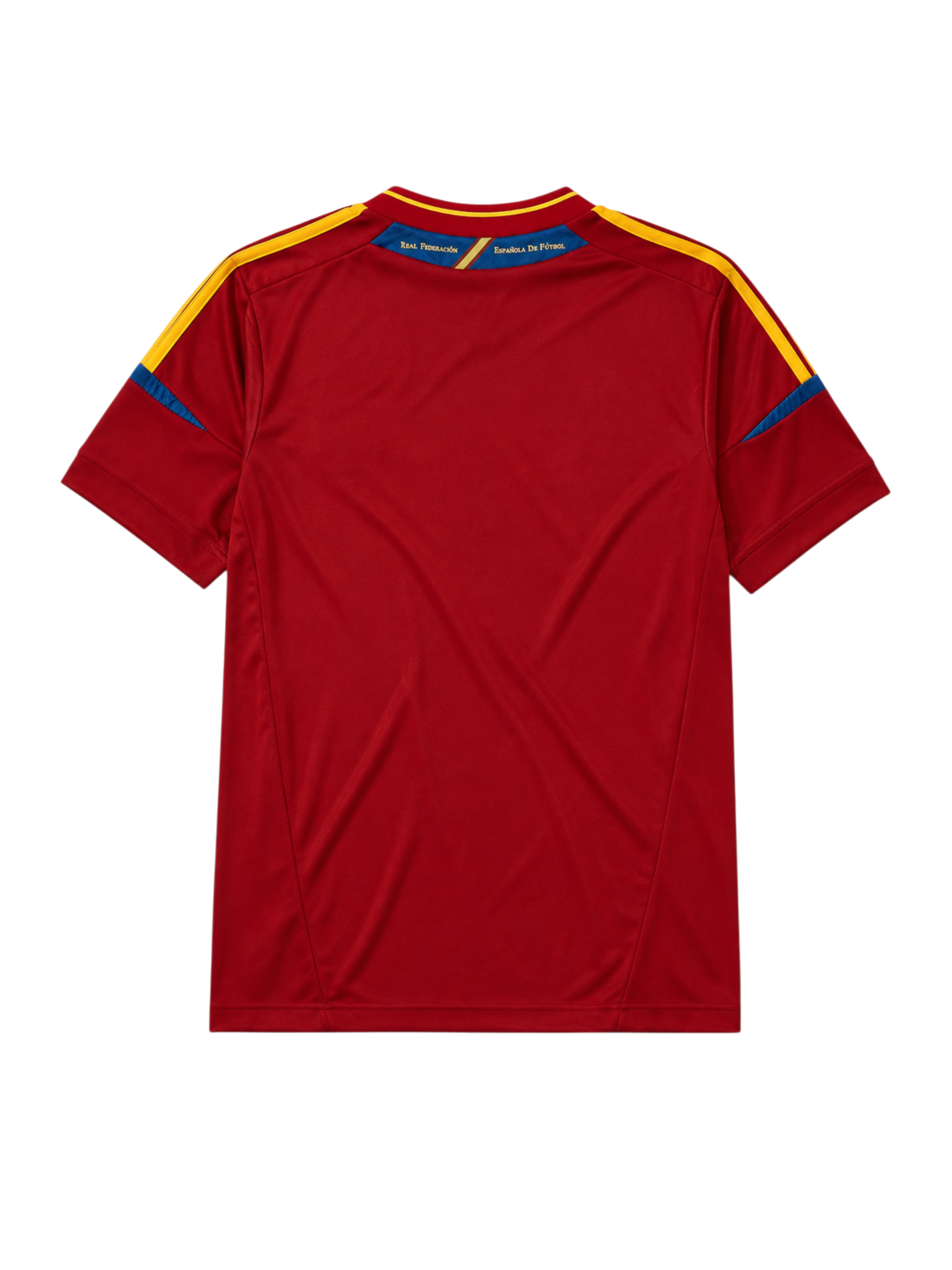 Spain 2012 home football jersey by Adidas with gold star crest