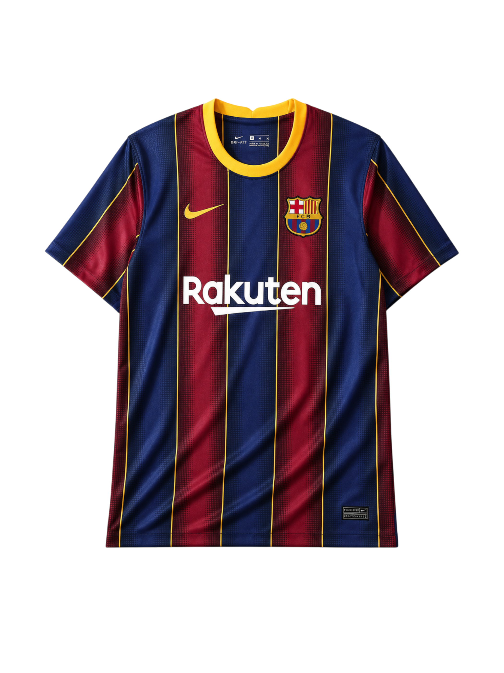 Barcelona 2020/21 home football jersey by Nike with Rakuten sponsor logo