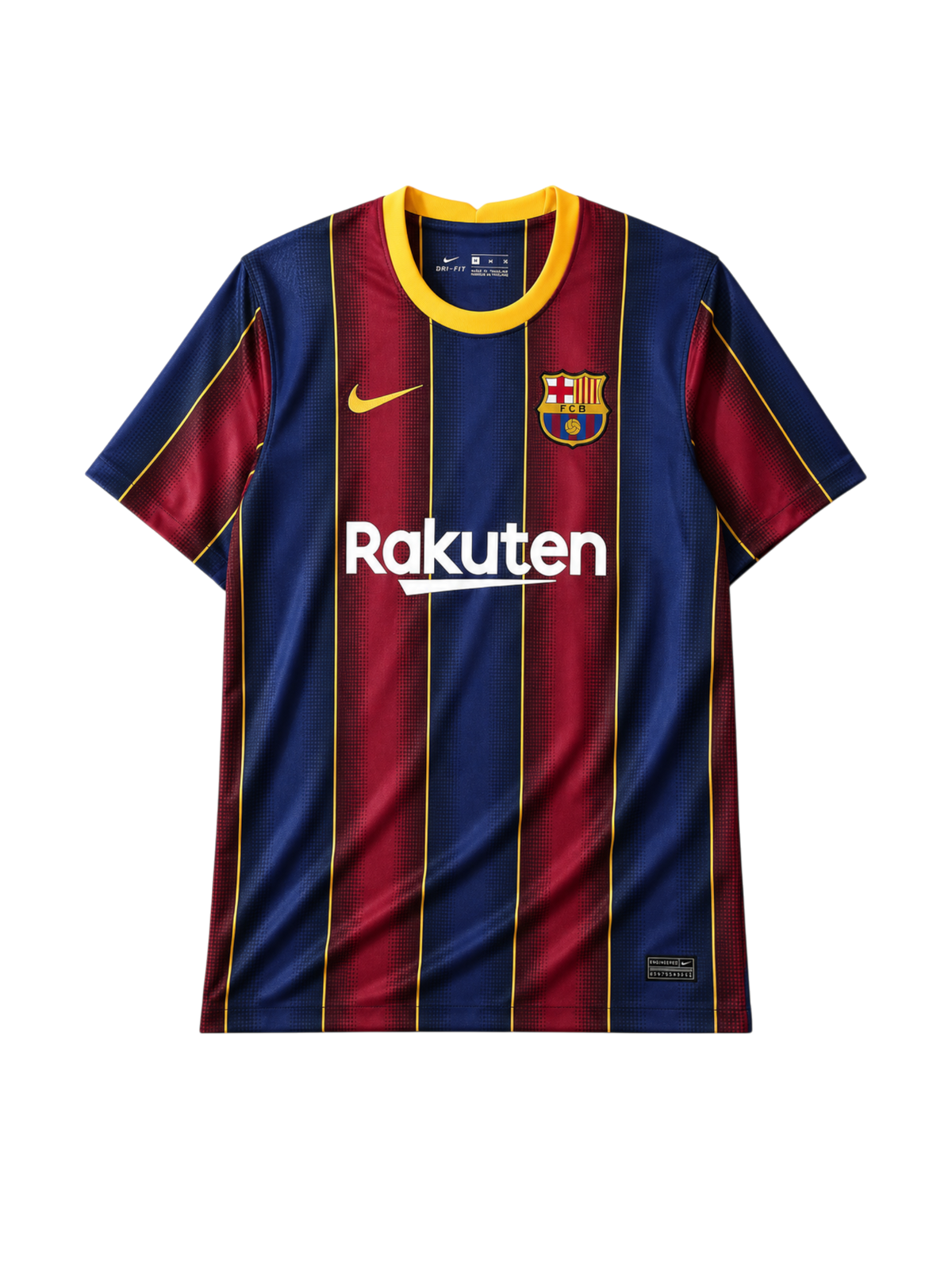 Barcelona 2020/21 home football jersey by Nike with Rakuten sponsor logo