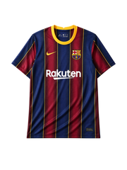 Barcelona 2020/21 home football jersey by Nike with Rakuten sponsor logo