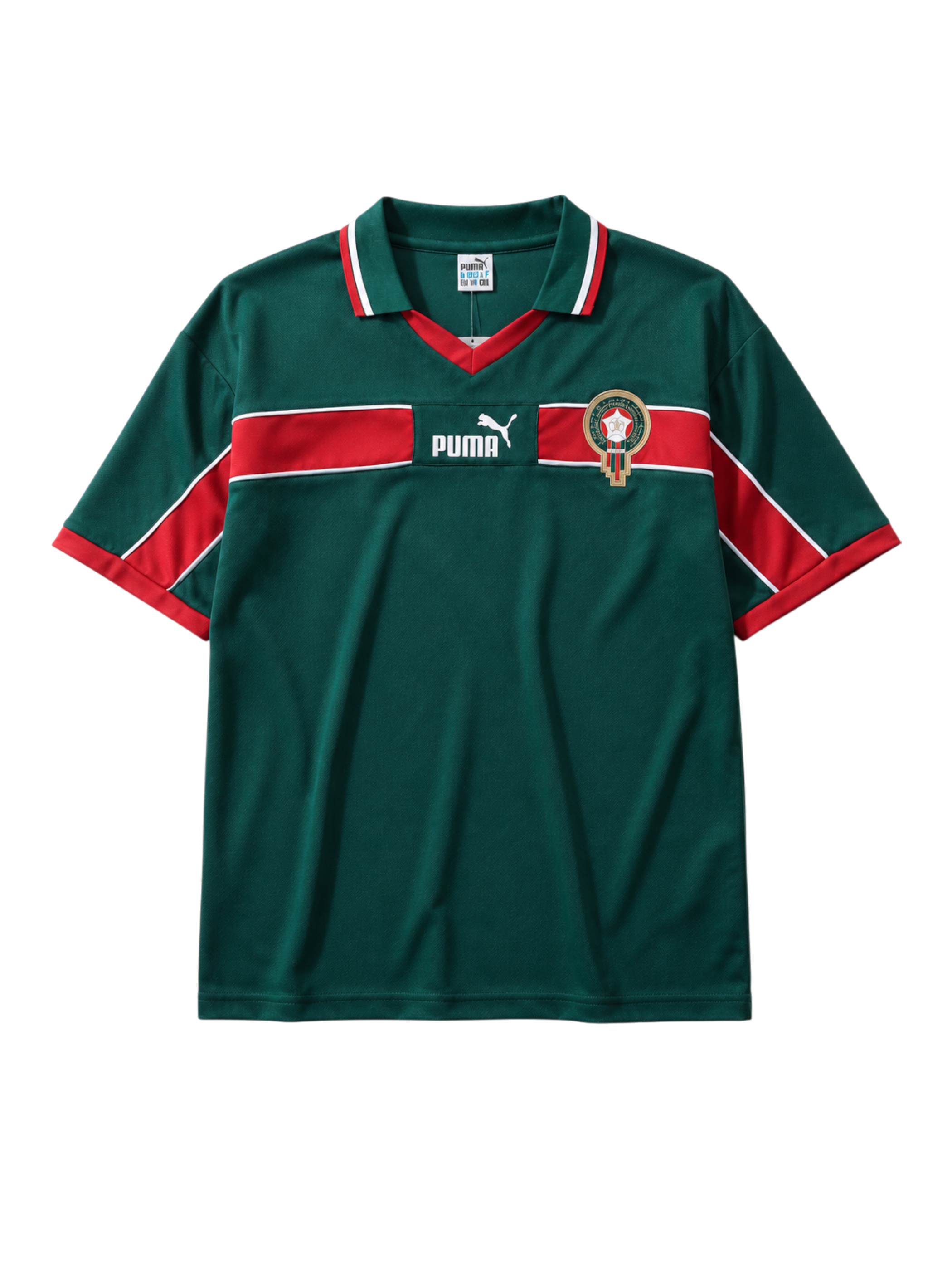 Morocco 1998 home football jersey by Puma from the World Cup kit era