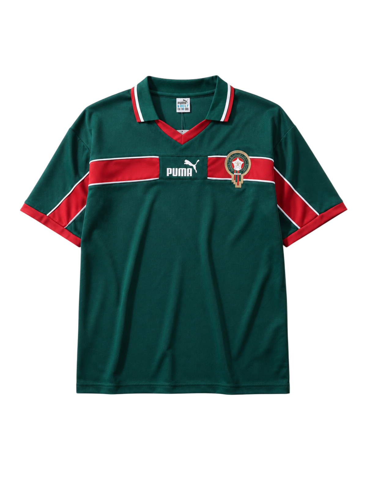 Morocco 1998 home football jersey by Puma from the World Cup kit era