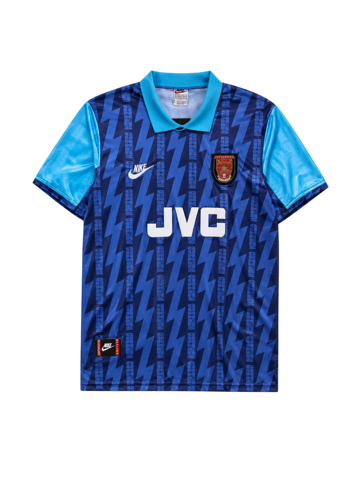 Arsenal 1994/95 away football jersey by Nike with JVC sponsor logo