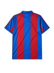 Barcelona 1989/92 home football jersey by Meyba with blaugrana stripes
