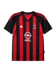 AC Milan 2002/03 home football jersey by Adidas with Opel sponsor logo