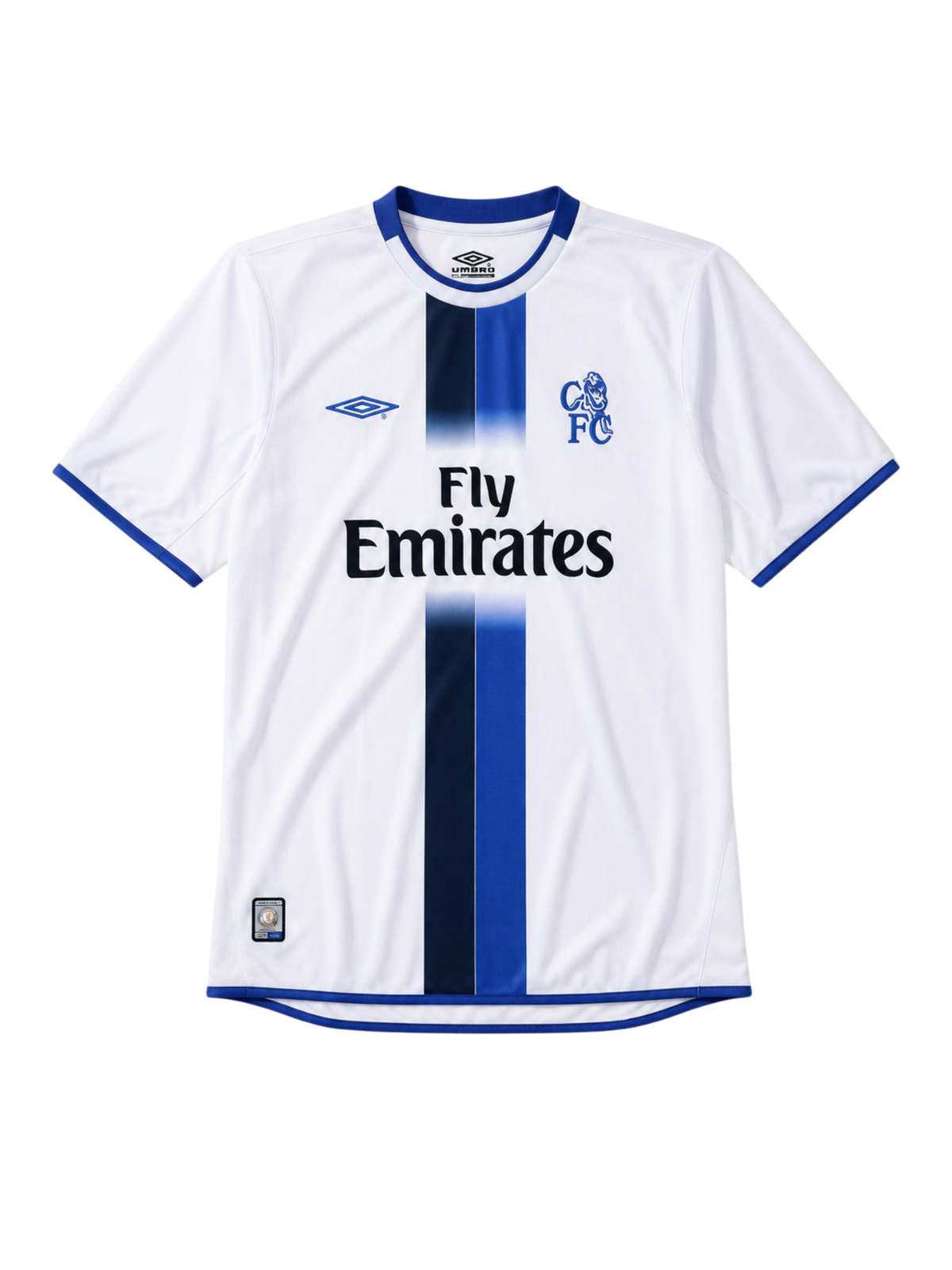 Chelsea 2003/05 away football jersey by Umbro with Fly Emirates sponsor logo