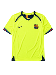 Barcelona 2005/06 away football jersey by Nike in neon yellow