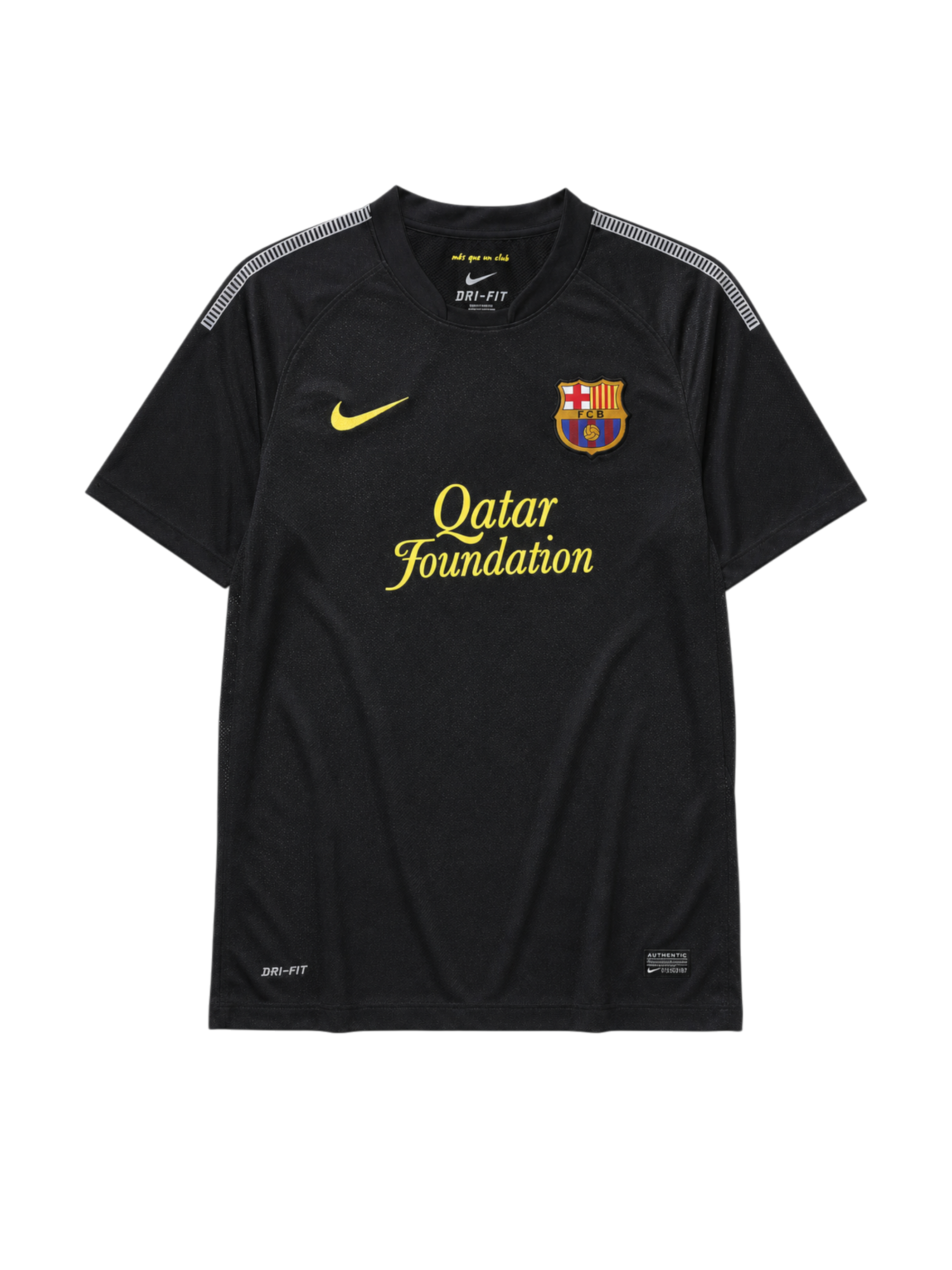 Barcelona 2011/12 away football jersey by Nike with Qatar Foundation sponsor logo