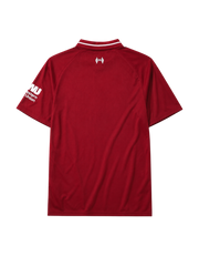 Liverpool 2018/19 home football jersey by New Balance with Standard Chartered sponsor logo