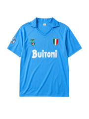 Napoli 1987/88 home football jersey by Ennerre with Buitoni sponsor logo and scudetto