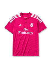 Real Madrid 2014/15 away football jersey by Adidas with Fly Emirates sponsor logo