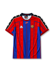 Barcelona 1997/98 home football jersey by Kappa with blaugrana stripes