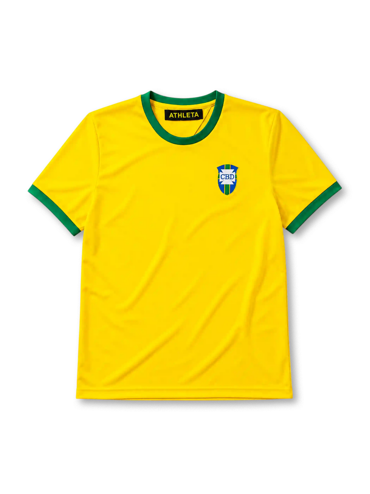 Brazil 1970 home football jersey by Athleta from the World Cup kit era