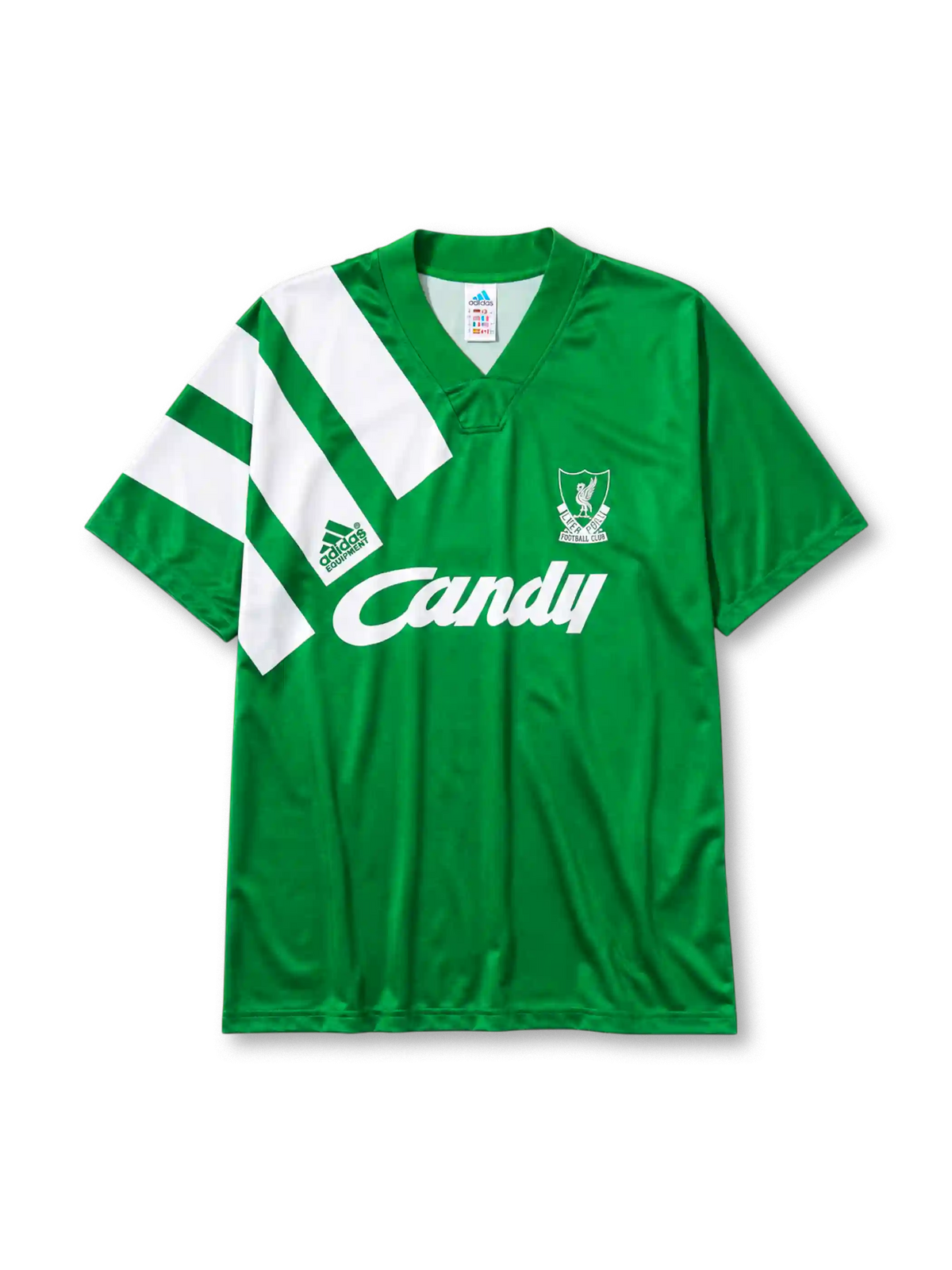 Liverpool 1991/92 away football jersey by Adidas with Candy sponsor logo