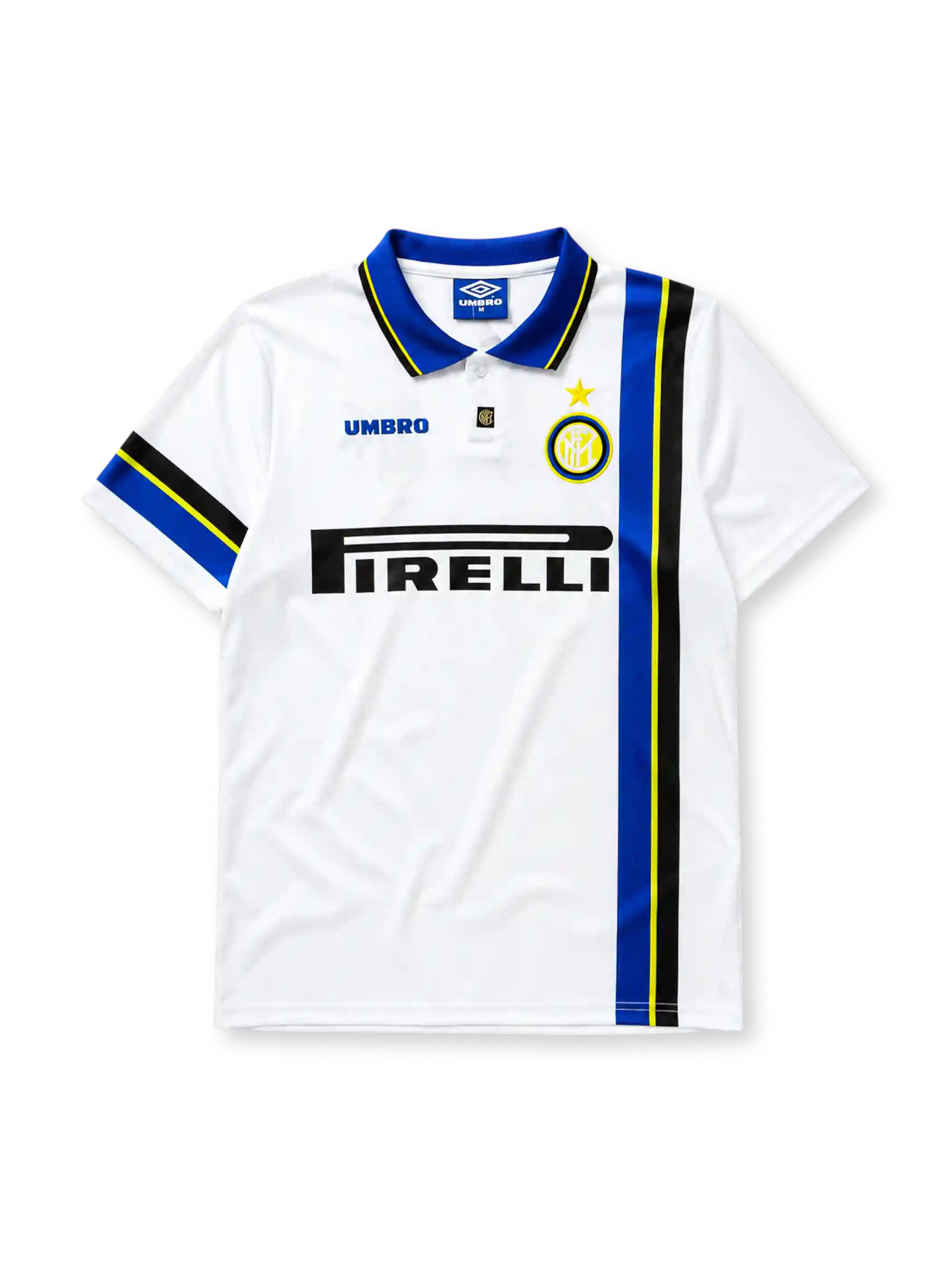Inter Milan 1997/98 away football jersey by Umbro with Pirelli sponsor logo
