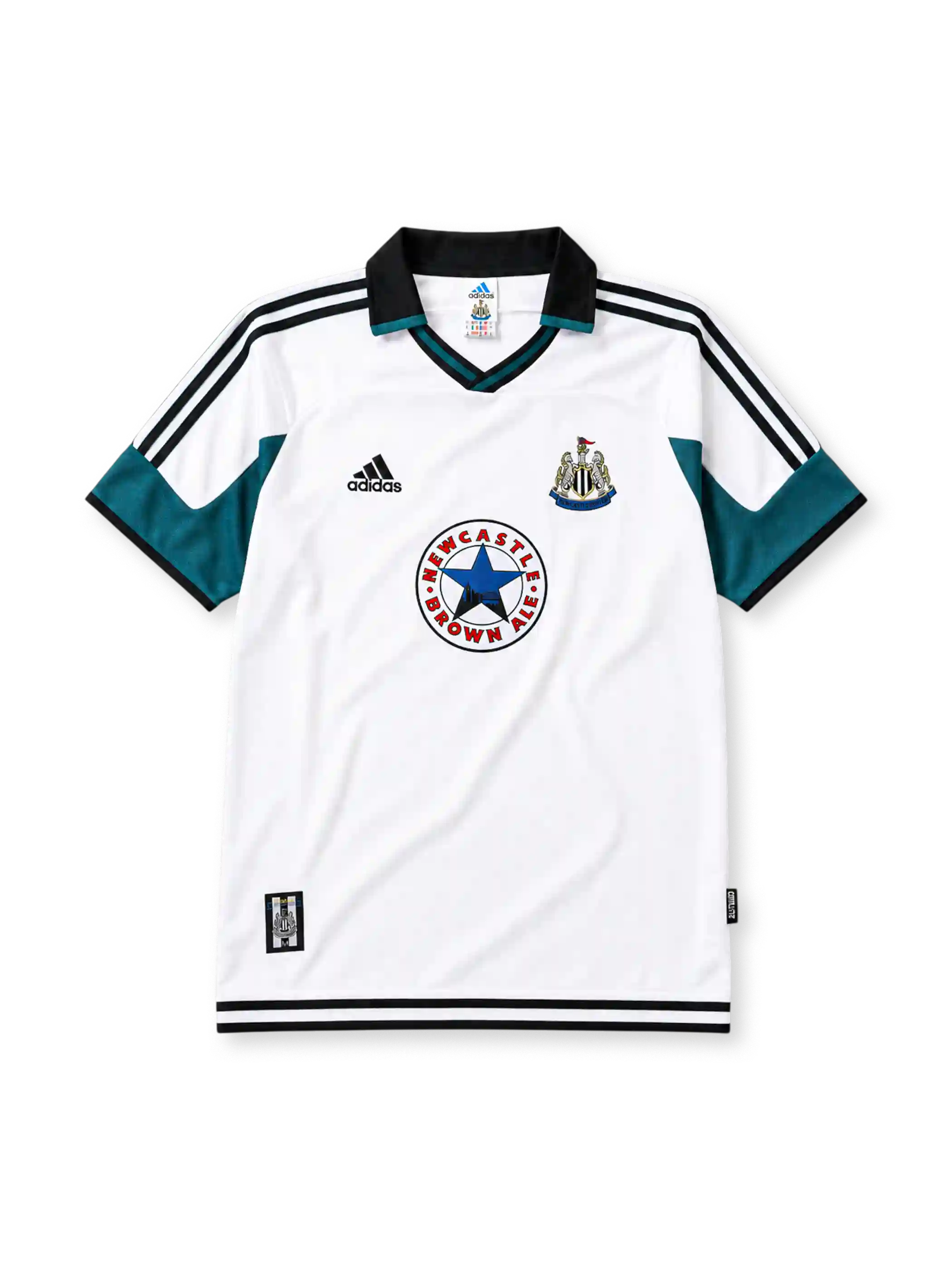 Newcastle United 1999/00 away football jersey by Adidas with Newcastle Brown Ale sponsor logo